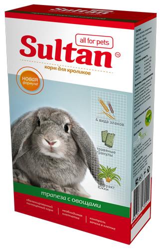 Sultan Трапеза с овощами для кроликов 400г