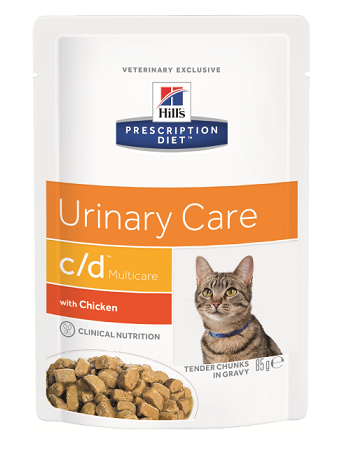 Hill's c/d Urinary Care Multicare Диета для кошек здоровья мочевыводящих путей 85г (курица,пауч)