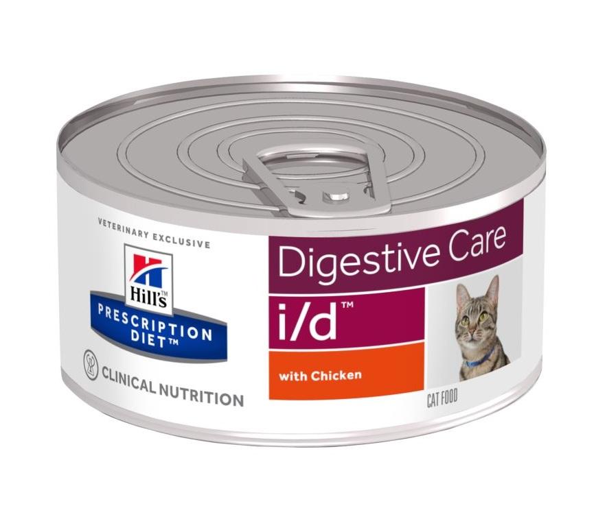 Hill's i/d Digestive Care Диета для кошек для поддержания ЖКТ 156г (курица,банка)