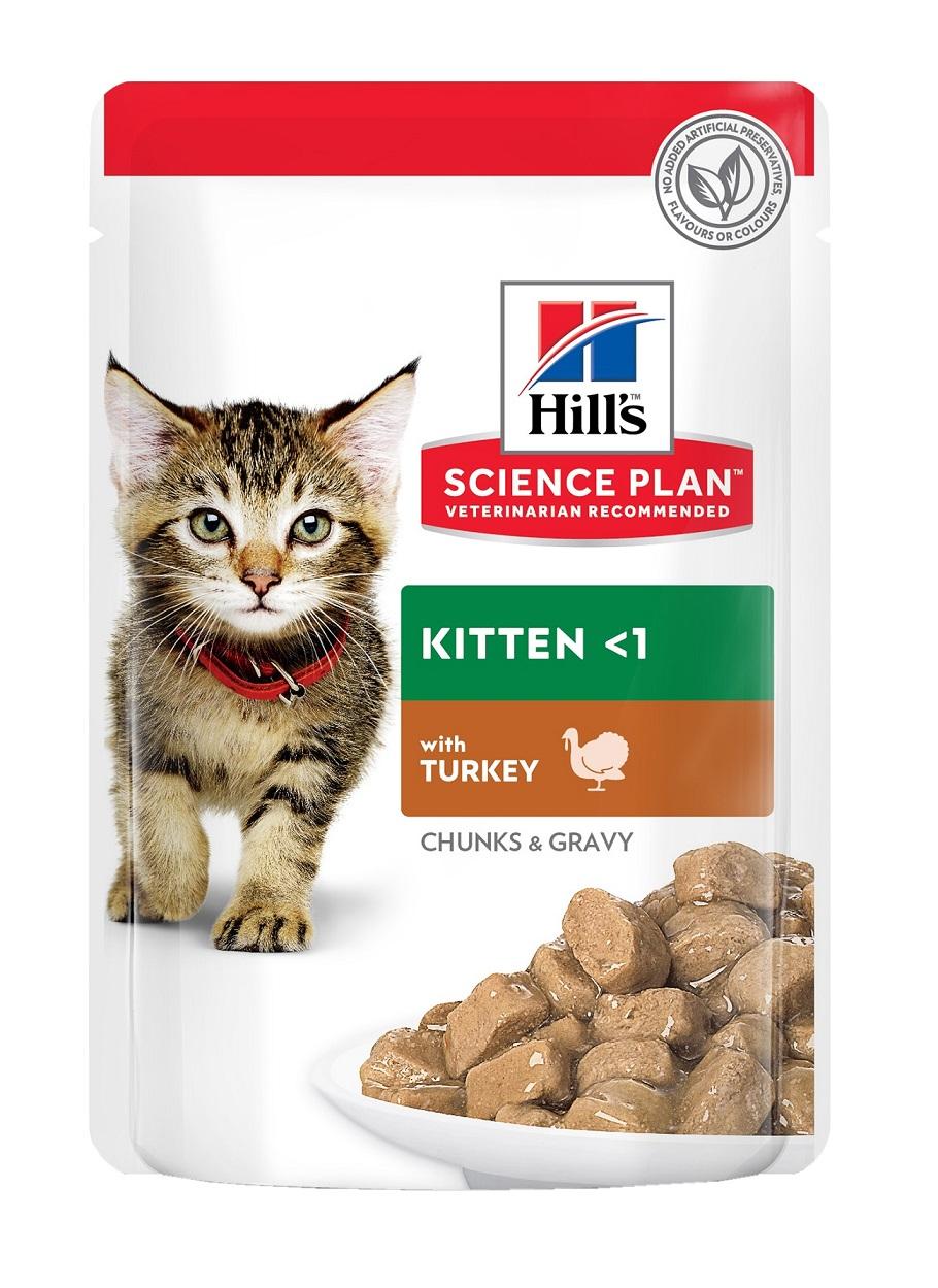 Hill's Kitten Healthy Development  Для котят до 12 месяцев с индейкой 85г (пауч)