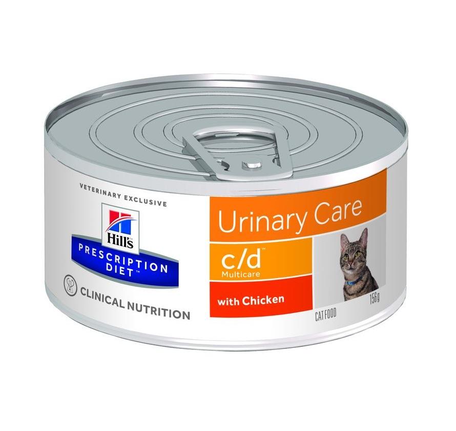 Hill's c/d Urinary Care Multicare Диета для кошек для здоровья мочевыводящих путей 156г (курица, банка)