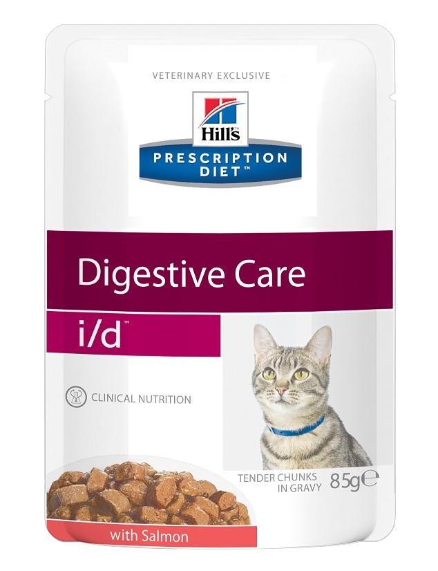 Hill's i/d Digestive Care Диета для кошек для поддержания здоровья ЖКТ 85г (лосось, пауч)