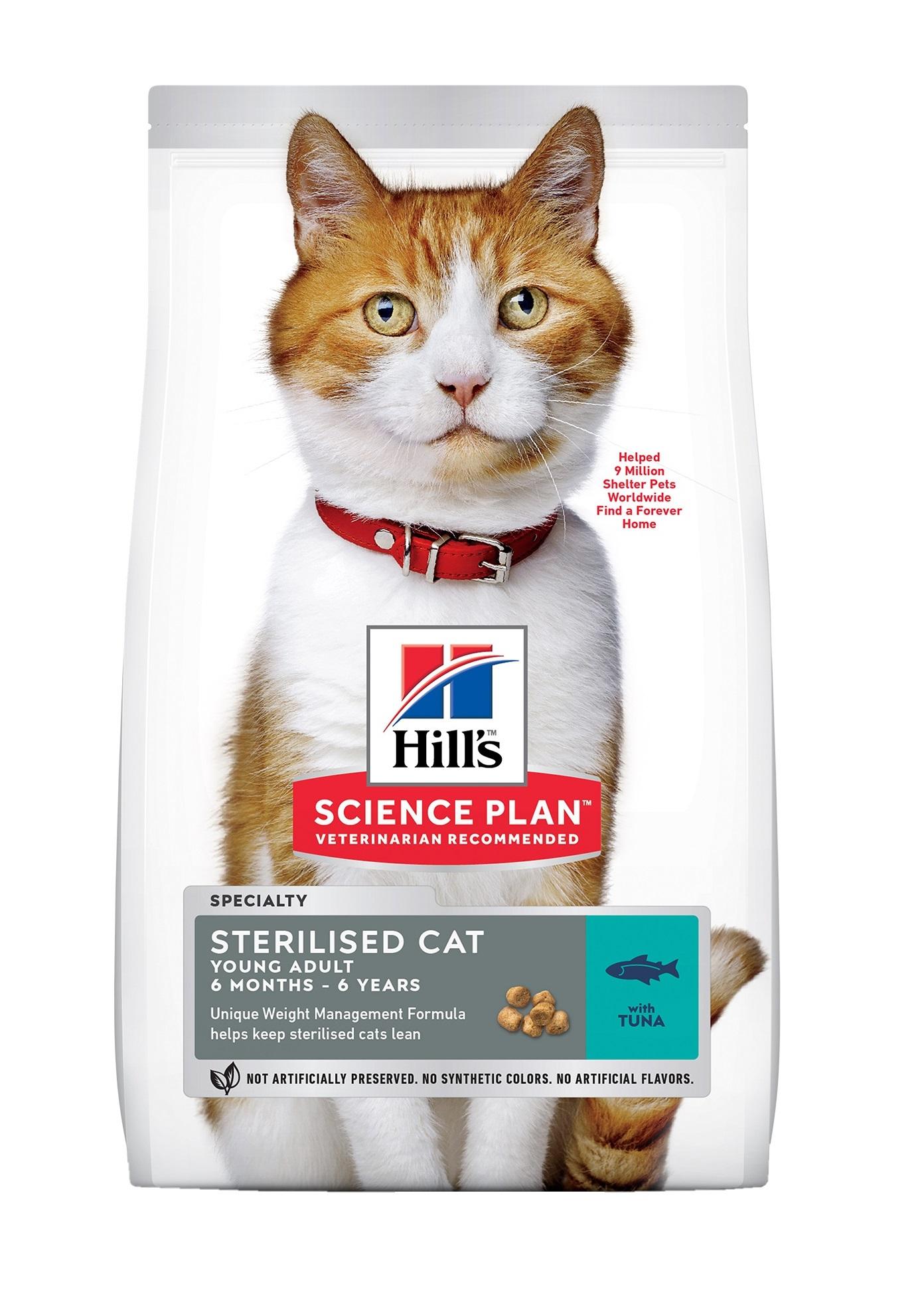 Hills Sterilised Cat  Young Adult Взрослым стерилизованным с Тунцом 300г (тунец)