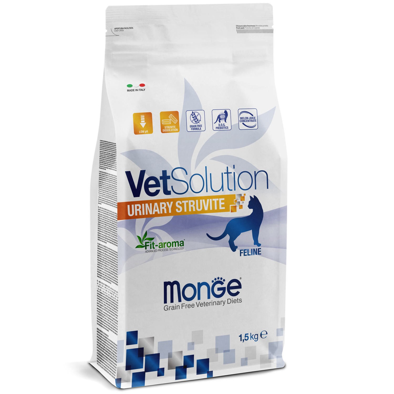 Monge VetSolution Cat Urinary Struvite диета для кошек Уринари Струвит 1,5кг