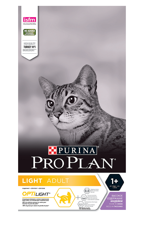 Pro Plan Light Для кошек с избыточным весом 1,5кг (индейка)