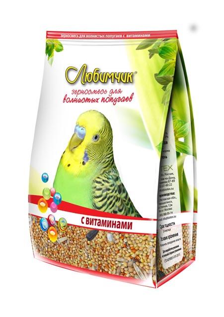 Любимчик Зерносмесь для волнистых попугаев с витаминами 500г