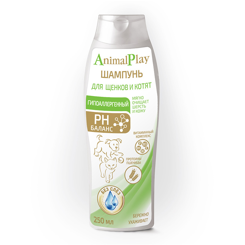 Animal Play Шампунь гипоаллергенный для щенков и котят 250 мл