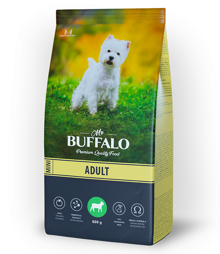 Mr.Buffalo ADULT MINI 800г (ягненок) для собак мелких пород