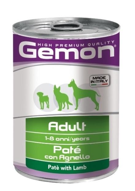 Gemon Dog Adult Консервы для взрослых собак паштет ягненок 400г