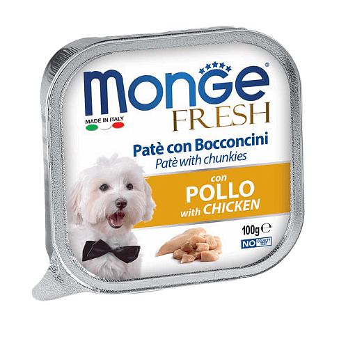 Monge Dog Fresh Консервы для собак Нежный паштет из курицы 100г 