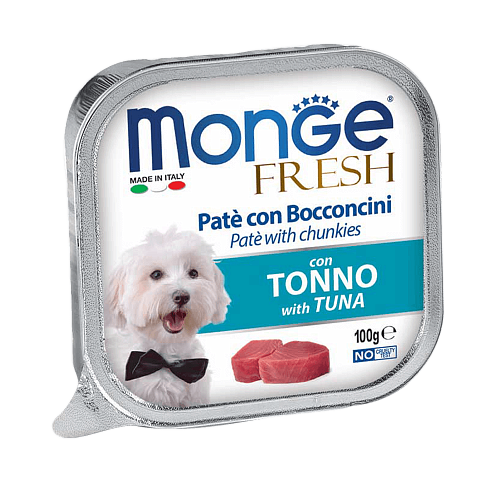Monge Dog Fresh Консервы для собак Нежный паштет из тунца 100г 