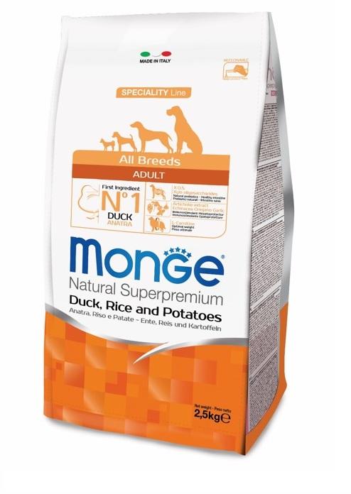 Monge Dog Speciality Корм для собак всех пород утка с рисом и картофелем 2,5 кг