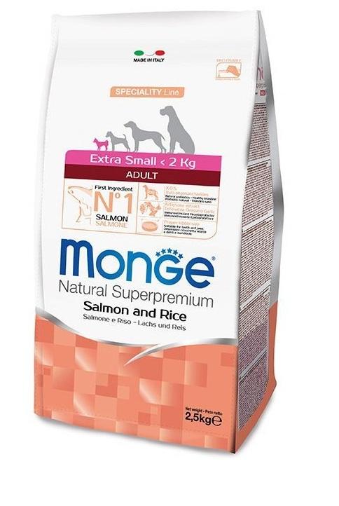 Monge Speciality Extra Small Dog Adult Для взрослых собак миниатюрных пород 2,5кг (лосось, рис)