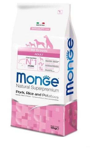 Monge Dog Speciality Корм для собак всех пород свинина с рисом и картофелем 12кг