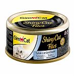 Gimcat ShinyCat Filet Консервы для кошек с тунцом с анчоусами (филе) 70г
