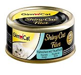 Gimcat ShinyCat Filet Консервы для кошек с курицей и тунцом (филе) 70г