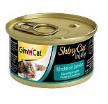 Gimcat ShinyCat in Jelly Консервы для кошек с курицей и креветкой в желе 70г
