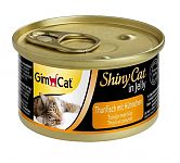 Gimcat ShinyCat in Jelly Консервы для кошек с тунцом и курицей в желе 70г