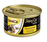 Gimcat ShinyCat in Jelly Консервы для кошек с тунцом и сыром в желе 70г