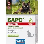 Барс Форте капли инсектоакарицидные для кошек от блох и клещей- 3 пипетки