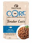 Wellness Core Tender Cuts Консервы для кошек с кусочками тунца в пикантном соусе 85г (пауч)