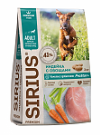 Sirius Сухой корм премиум класса для взрослых собак крупных пород, индейка с овощами 2кг