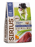 Sirius Сухой корм премиум класса для взрослых собак средних пород, индейка и утка 2кг