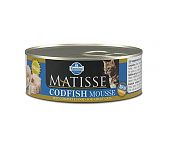 Корм влажный Matisse Mousse Codfish, 85г мусс с треской. д/взр. кошек