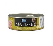 Корм влажный Matisse Mousse Rabbit, 85г мусс с кроликом. д/взр. кошек