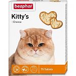  Beaphar  Kitty's + Cheese Витаминизированное лакомство с сыром для кошек 75 таб.
