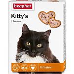 Beaphar Kitty's + Protein Витаминизированное лакомство с протеином для кошек 75 таб.