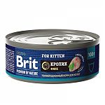 Brit Premium by Nature консервы с мясом кролика для котят 100г