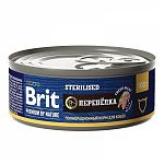 Brit Premium by Nature консервы с мясом перепёлки для стерилизованных кошек 100г