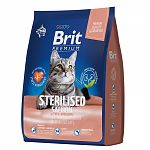 Brit Premium Cat Sterilised Корм для кастрированных котов и стерилизованных кошек, с лососем 2кг