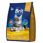 Brit Premium Cat Sterilised Корм для кастрированных котов и стерилизованных кошек, с уткой 400г.