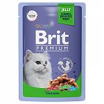 Brit Premium Chicken Пауч для взрослых кошек цыпленок в желе 85г