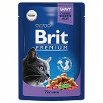 Brit Premium Cod Fish Влажный корм для кошек с треской 85г. (пауч)
