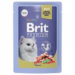 Brit Premium Trout Пауч для взрослых кошек форель в желе 85г