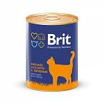 Brit Premium Beef and Liver Medley Консервы для кошек всех пород 340г. (мясное ассорти с печенью)