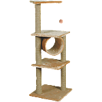 Комплекс для кошек, одн.мех, 3-х этаж. с трубой Зооник (450х450х1280) арт.22035