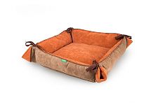 TiTBiT Лежак трансформер квадратный коричневый для собак 100х100 см
