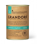 Grandorf Консервы Для взрослых собак всех пород, мясо куропатки и индейки 400г (банка)