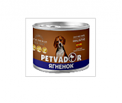Petvador Полноценный сбалансированный влажный корм для собак всех стадий жизни (ягненок с бататом) 100г
