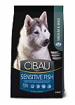CIBAU SENSITIVE FISH Adult medium&maxi Корм для взрослых собак средних и крупных пород Рыба с Рисом 2,5кг