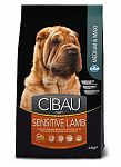 CIBAU SENSITIVE LAMB Adult medium&maxi Корм для взрослых собак средних и крупных пород с чувствит. пищеварением Ягненок 12кг