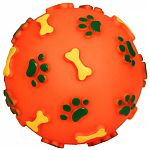 Игрушка для собак из винила "Мяч с лапками и косточками", d110мм