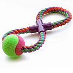 Игрушка для собак "Веревка-восьмёрка, мяч", 295мм 