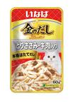 INABA Kinnodashi Куриное филе с говядиной, консервы для кошек (60г, пауч)