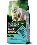 Monge BWild Cat Adult GF Merluzzo Для взрослых кошек с треской, картофелем и чечевицей 1,5кг