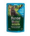 Monge BWild GF Adult Bocconcini Acciughe Пауч из анчоусов с овощами для взрослых кошек 85г